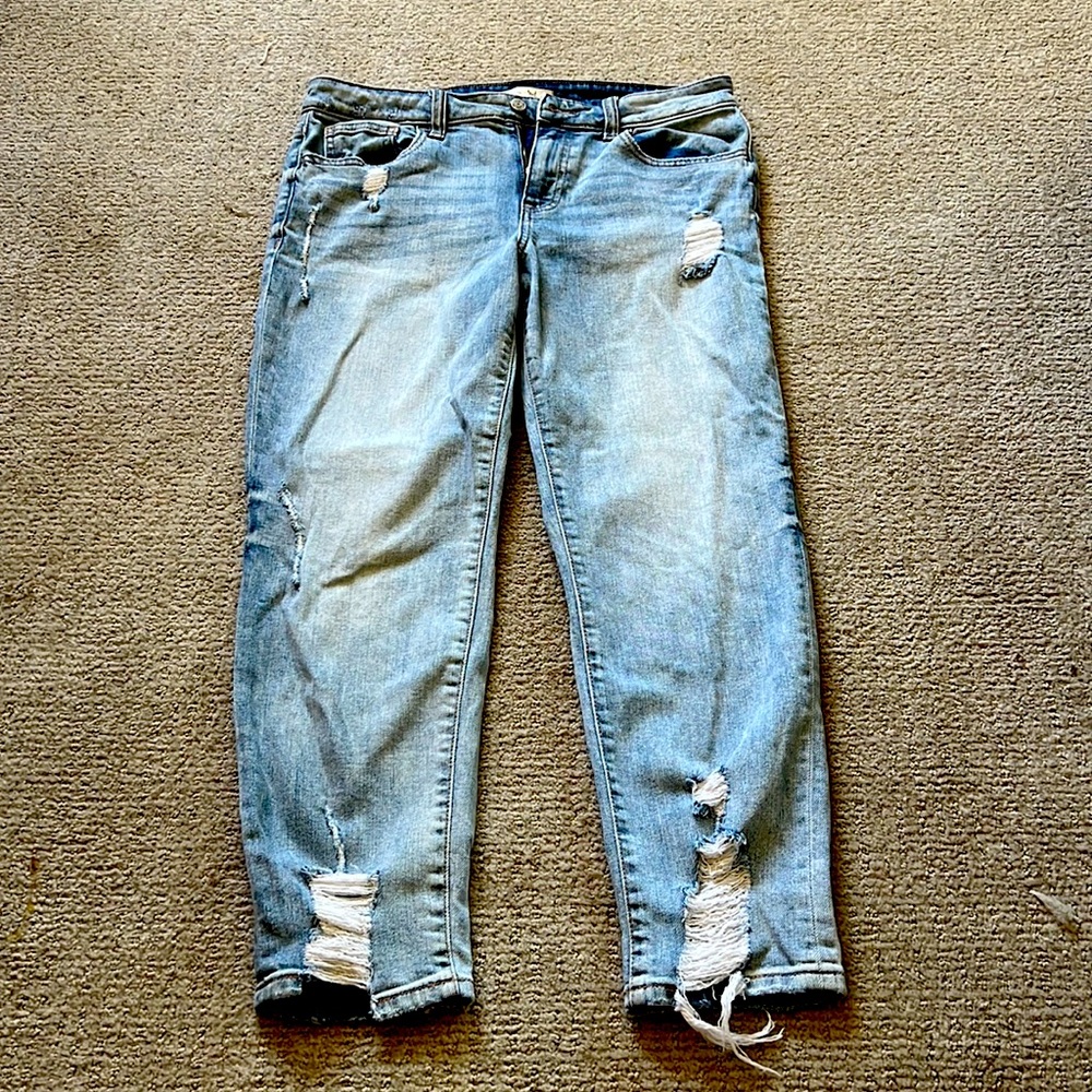 Willow + Root light wash distressed jeans